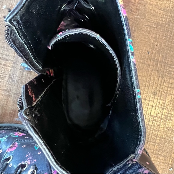 Rebecca Minkoff floral combat boots 8 EUC - Picture 5 of 10